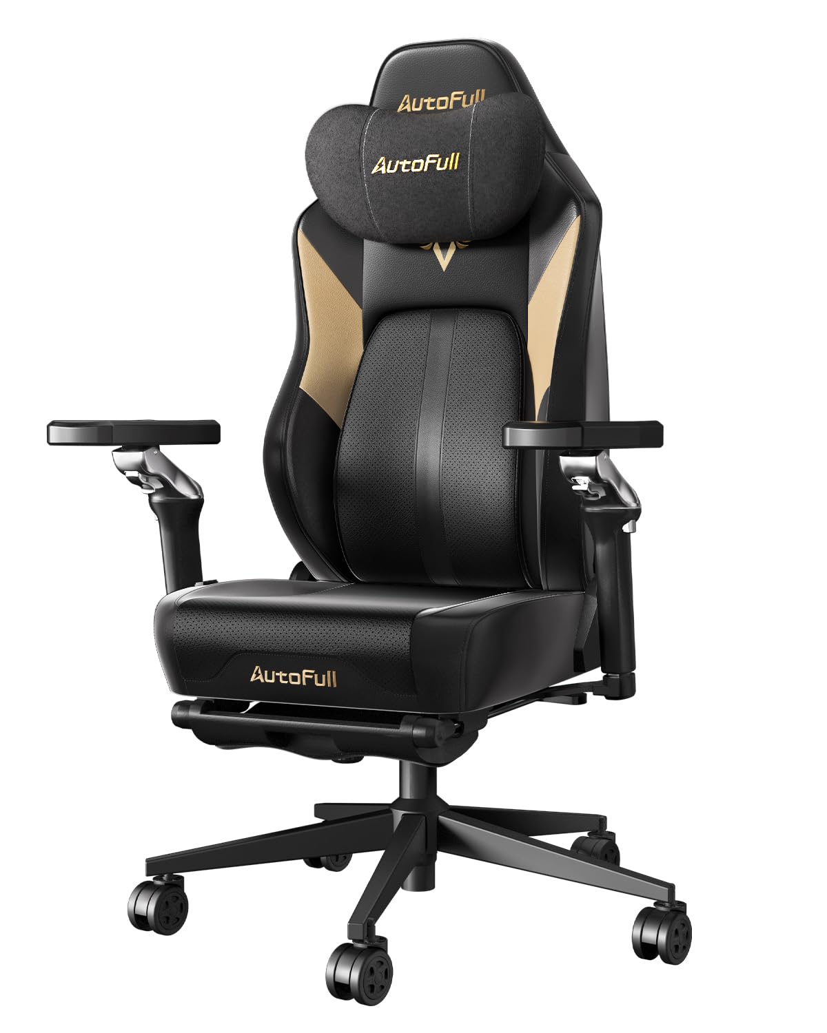 AutoFull M6 Ultra Chaise Gaming Noir - Érgonome & Massant avec Chauffage/Ventilation 3D & Support Cervical Adaptable